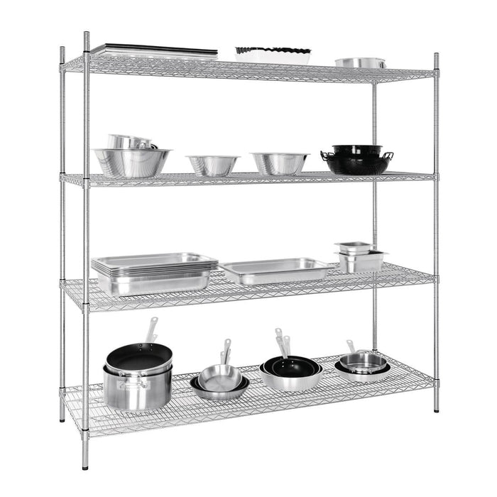 Vogue 4 Tier Wire Shelving Kit 1830x610mm Vogue