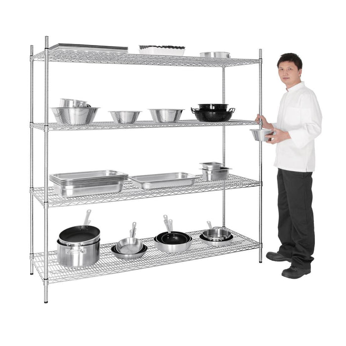 Vogue 4 Tier Wire Shelving Kit 1830x610mm Vogue