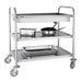 Vogue Stainless Steel 3 Tier Deep Tray Clearing Trolley Vogue