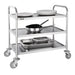 Vogue Stainless Steel 3 Tier Clearing Trolley Medium Vogue