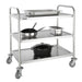 Vogue Stainless Steel 3 Tier Clearing Trolley Large Vogue