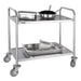 Vogue Stainless Steel 2 Tier Clearing Trolley Medium Vogue