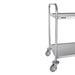 Vogue Stainless Steel 2 Tier Clearing Trolley Medium Vogue
