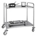 Vogue Stainless Steel 2 Tier Clearing Trolley Large Vogue