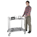 Vogue Stainless Steel 2 Tier Clearing Trolley Large Vogue