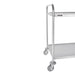 Vogue Stainless Steel 2 Tier Clearing Trolley Large Vogue