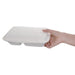 Fiesta Compostable Bagasse Hinged 2-Compartment Food Containers 253mm (200 Pack) Fiesta Compostable