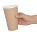 Fiesta Recyclable Single Wall Takeaway Coffee Cups Kraft 455ml / 16oz (50 Pack) Fiesta Recyclable