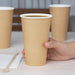 Fiesta Recyclable Single Wall Takeaway Coffee Cups Kraft 455ml / 16oz (50 Pack) Fiesta Recyclable