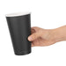 Fiesta Recyclable Coffee Cups Single Wall Black 455ml / 16oz (1000 Pack) Fiesta Recyclable