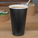 Fiesta Recyclable Coffee Cups Single Wall Black 455ml / 16oz (1000 Pack) Fiesta Recyclable