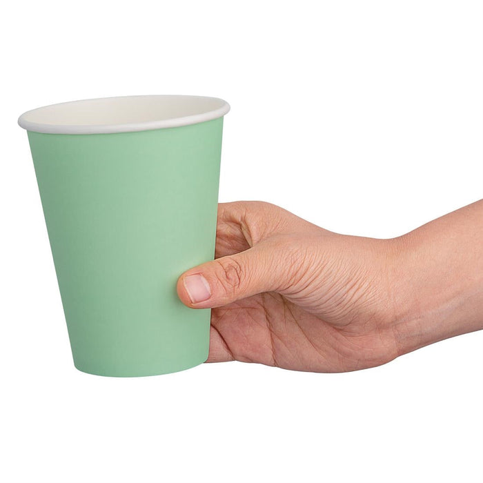 Fiesta Recyclable Single Wall Takeaway Coffee Cups Turquoise 340ml (1000 Pack) Fiesta Recyclable