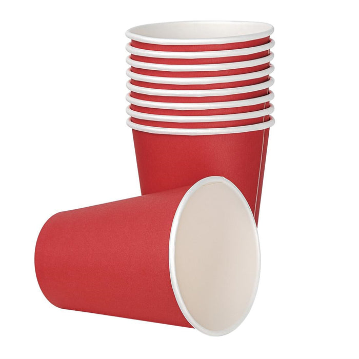 Fiesta Recyclable Single Wall Takeaway Coffee Cups Red 340ml / 12oz (50 Pack) Fiesta Recyclable