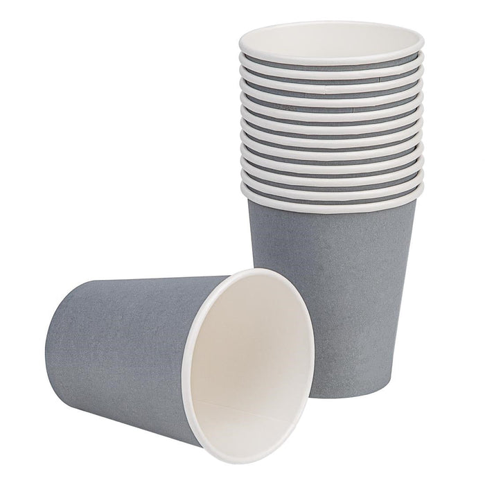 Fiesta Recyclable Coffee Cups Single Wall Charcoal 225ml / 8oz (1000 Pack) Fiesta Recyclable