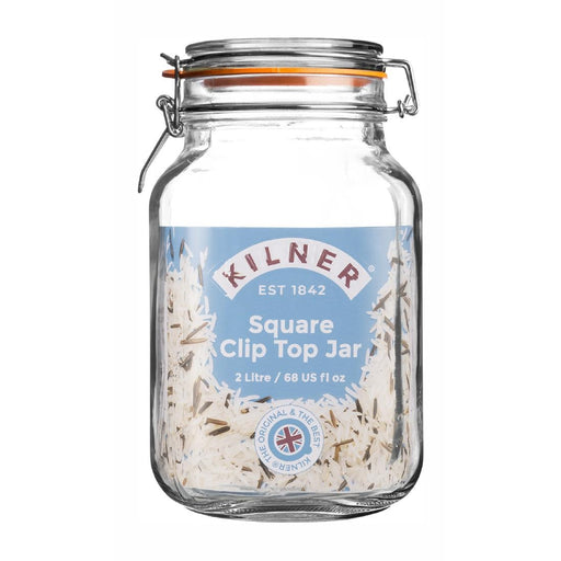 Kilner Clip Top Square Jar 2000ml Kilner