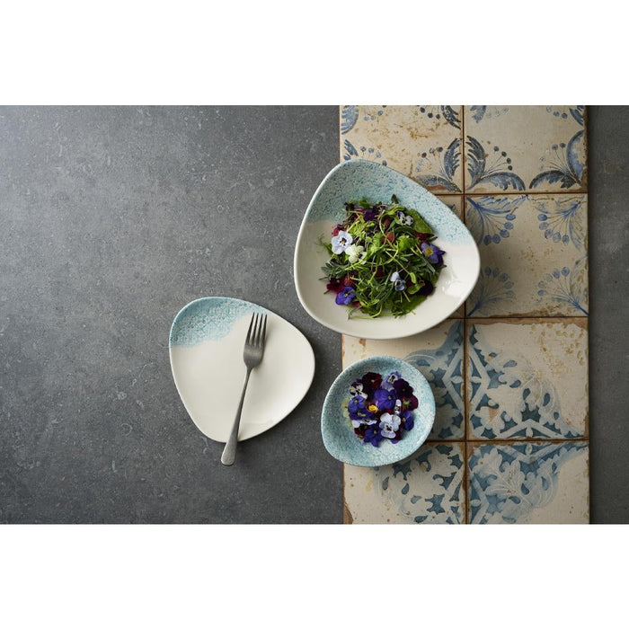 Churchill Vintage Prints Med Tiles Aquamarine Triangle Bowl 235mm (12 Pack) Churchill