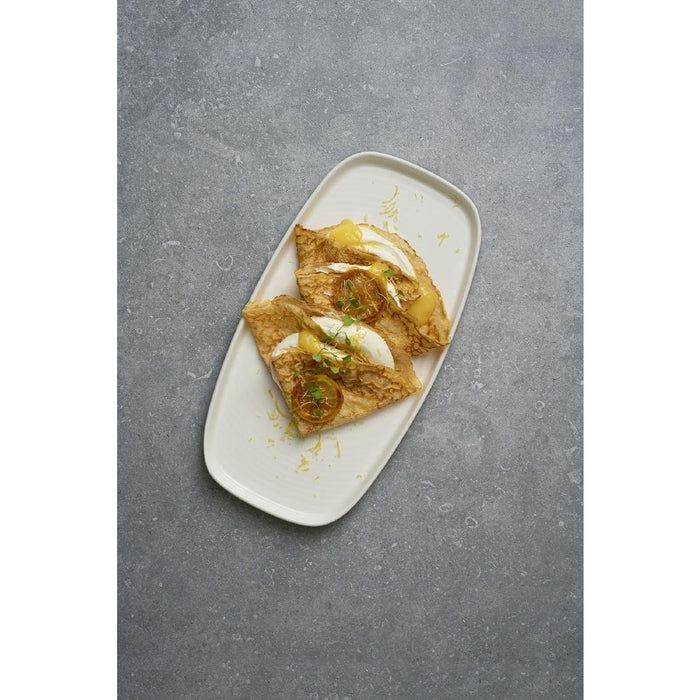 Churchill Chefs' Plates White Walled Oblong Plate 350mm (6 Pack) Churchill