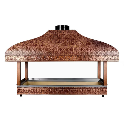 Copper Turkish BBQ Charcoal Grill With Glass – 150cm Bakir Camli Ocakbasi Mangal Canmac Catering Equipment