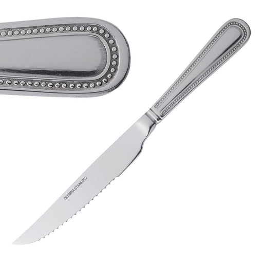 225(L)mm | 8 7/8". Serrated Blade. Pack Quantity: 12. Material: 18/0 Stainless Steel