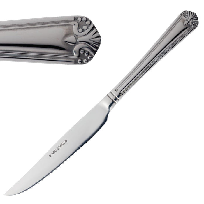 230(L)mm | 9". Serrated Blade. Pack Quantity: 12. Material: 18/0 Stainless Steel