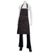 Chef Works Urban Wet Look Boulder Bib Apron Black and Brown Chef Works Urban