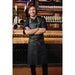 Chef Works Urban Wet Look Boulder Bib Apron Black and Brown Chef Works Urban