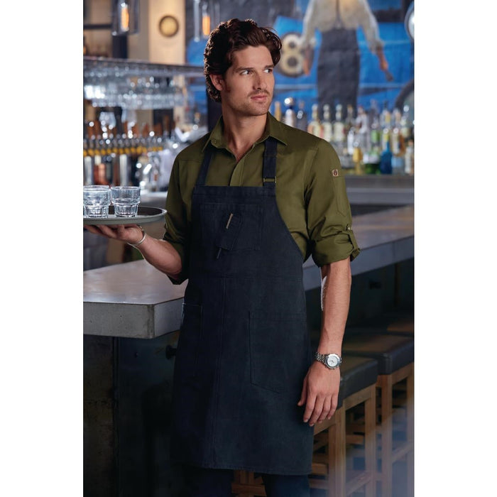 Chef Works Urban Rockford Canvas Bib Apron Steel Grey Chef Works Urban