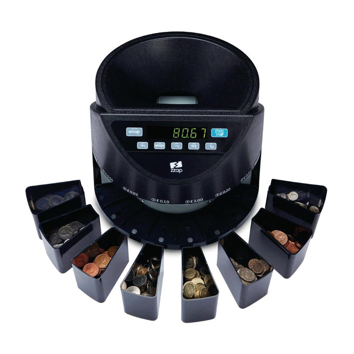 ZZap CS20 Coin Counter & Sorter 220 coins/min Zzap