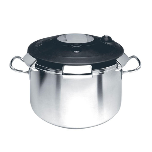 Size: 32cm. Capacity: 15Ltr. Material: Stainless steel. Induction compatible.
