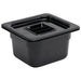 Vogue Polycarbonate 1/6 Gastronorm Container 100mm Black Vogue