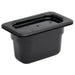 Vogue Polycarbonate 1/9 Gastronorm Container 100mm Black Vogue