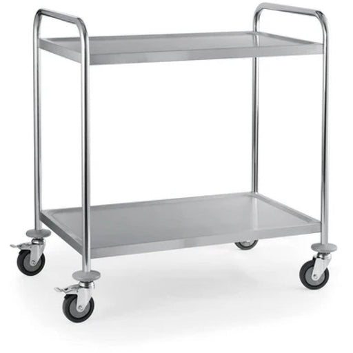 Commercial Serving/Service/Clearing Trolley Stainless Steel 2 Tier 750x400x835mm |  19019 Makfry