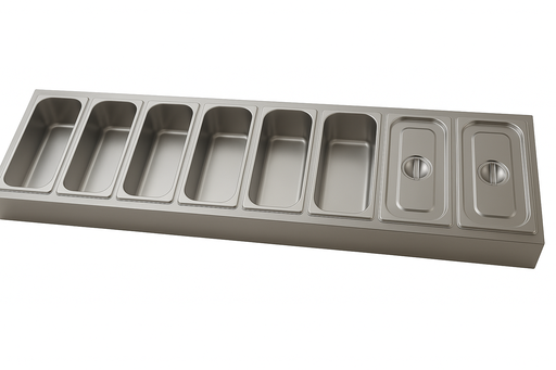 Infernus 8 x 1/3 GN Pan Stainless Steel Preparation Station – 1600mm Canmac Catering Equipment