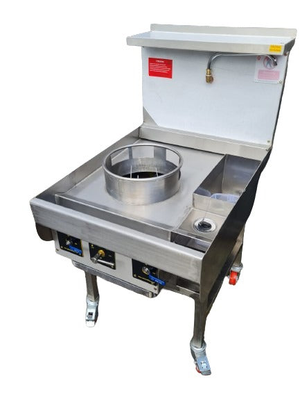 Single Burner Chinese Wok Cooker – Heavy Duty Commercial Wok & Stock Pot Cooker for Chinese & Thai Restaurants (Pre-Order) Canmac Catering Equipment