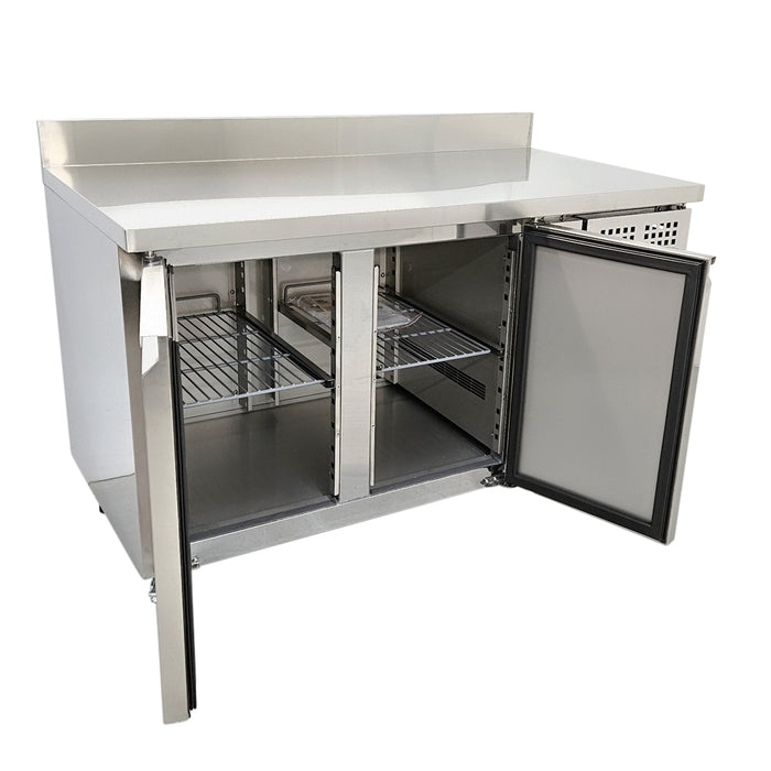 Diaminox 2 Door Stainless Bench Fridge With Upstand VC135R 50036