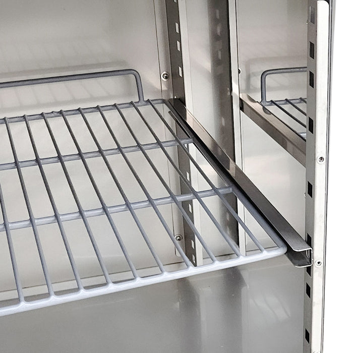 Diaminox 2 Door Stainless Bench Fridge With Upstand VC135R 50036