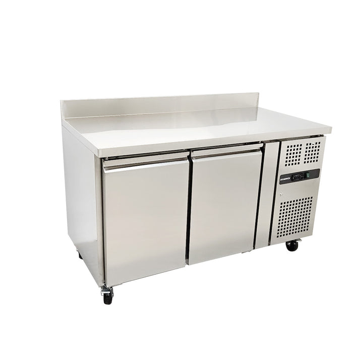 Diaminox 2 Door Stainless Bench Freezer With Upstand VC135F 50037