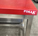Butcher Table Poly Top Stainless Steel Leg 200 x 700 mm Red - B Grade Canmac B-GRADE