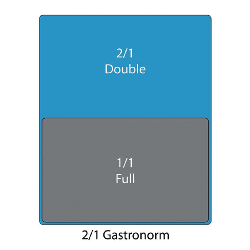Vogue Stainless Steel 2/1 Gastronorm Tray 150mm Vogue
