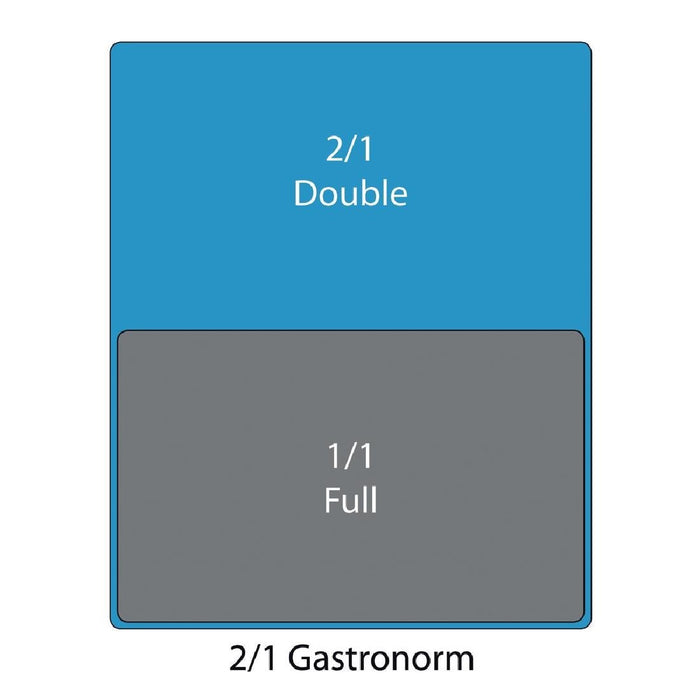 Vogue Stainless Steel 2/1 Gastronorm Tray 100mm Vogue