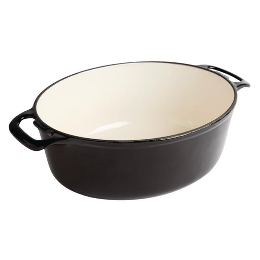 Vogue Black Oval Casserole Dish 6Ltr Vogue