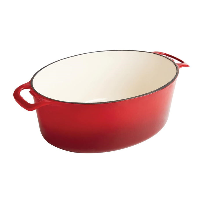 Vogue Red Oval Casserole Dish 5Ltr Vogue