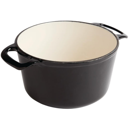 Vogue Black Round Casserole Dish 3.2Ltr Vogue