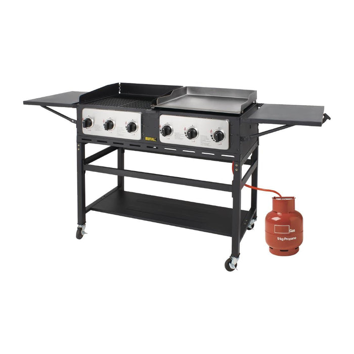 Buffalo 6 Burner Combi BBQ Grill and Griddle Buffalo