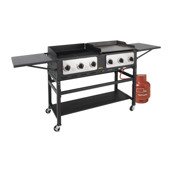 Buffalo 6 Burner Combi BBQ Grill and Griddle Buffalo