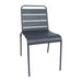 Bolero Amalfi Slatted Steel Side Chairs Grey (4 Pack) Bolero