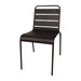 Bolero Amalfi Slatted Steel Side Chairs Black (4 Pack) Bolero