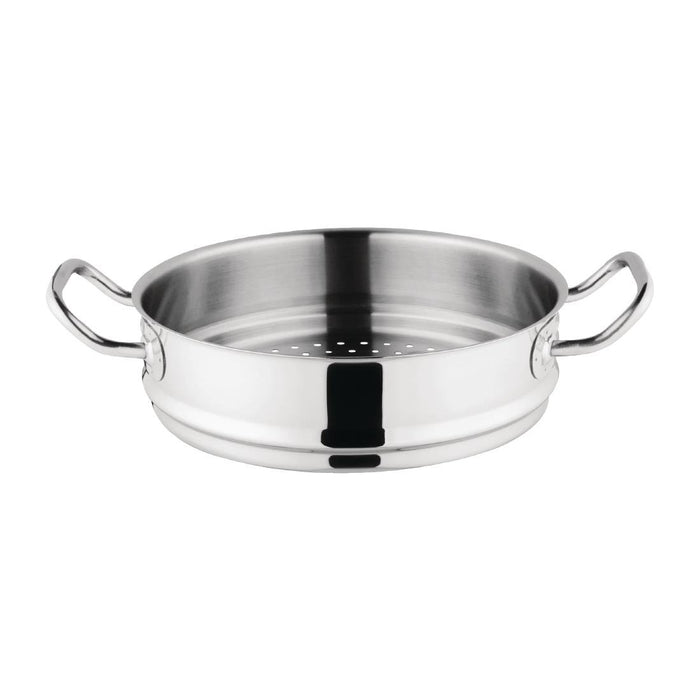 Size:28cm. Capacity: 5.53Ltr. Material: Stainless steel & aluminium. Induction compatible. Compatible with lid: M951.