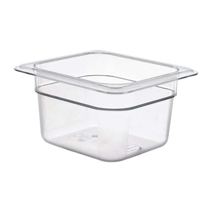 Capacity: 1.5Ltr. GN 1/6. Sixth Size. Depth: 100mm