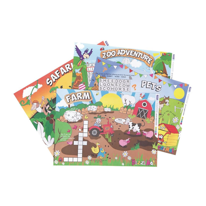 Crafti's Kids Activity Sheet Assorted Designs (500 Pack) Crafti's